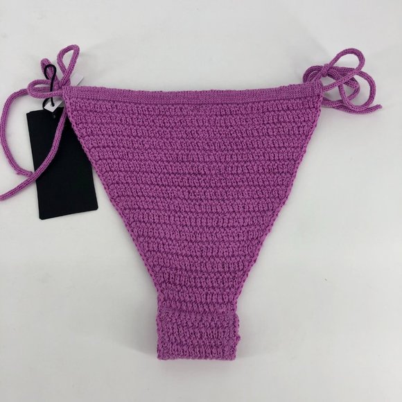 Weekday Lilac Purple Crochet Swim Bikini Bottom Medium NWT - Picture 3 of 4